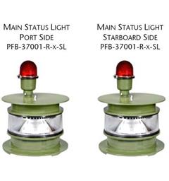 Status Light System PSL-35001-R-1-2B 120vAC CAP 437 Red, 2 Main Lights
